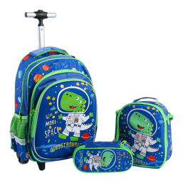 16 Inch Trolley Bag 3 Pcs Set - Dinostronaut